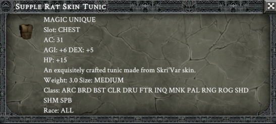 SUPPLE RAT SKIN TUNIC item card